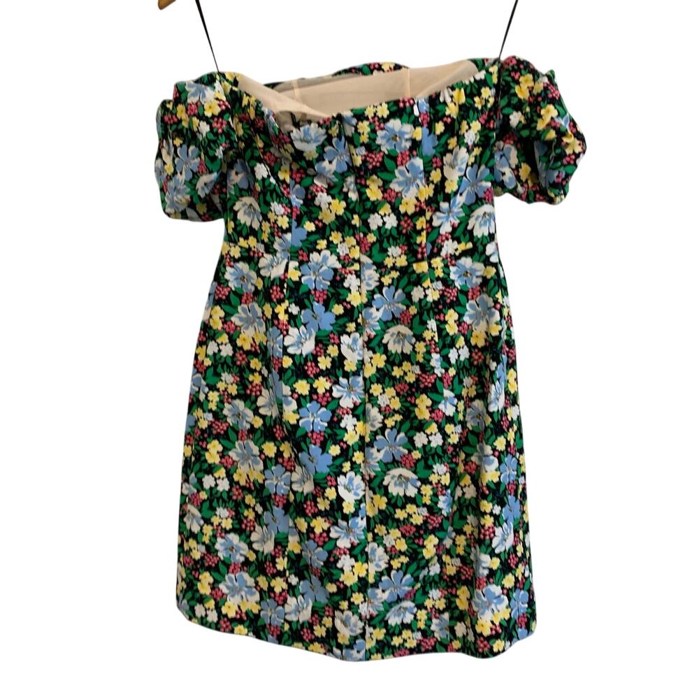Maje Rapy Multicolor Floral Off Shoulder Mini Dress - Picture 8 of 14